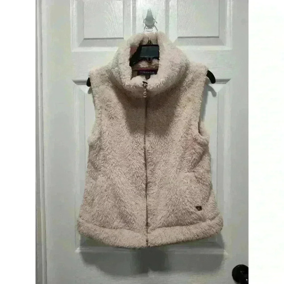 Tommy Hilfiger Faux Fur Vest Pink and Gold Fuzzy Vest Size Small New with Tags - Picture 15 of 15